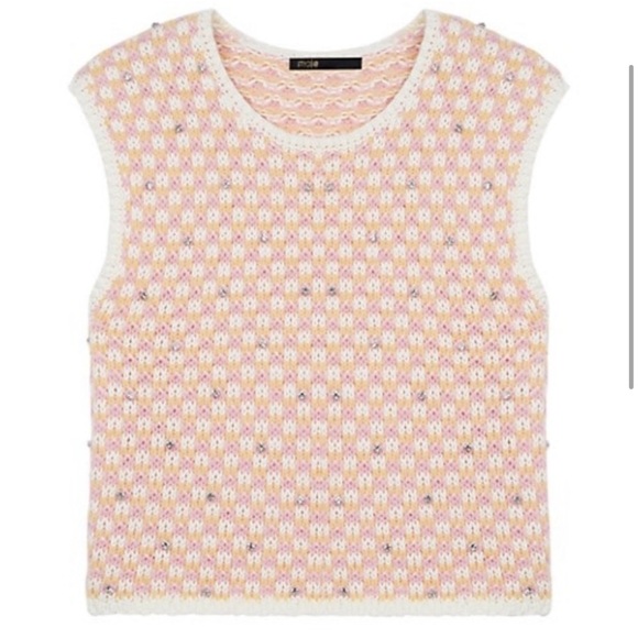 Women's White and Yellow Sleeveless Top - Picture 2 of 8